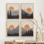 «Sunlight Sunset», ensemble de 4 impressions de décorations murales encadrées sur papier, encadrées sur papier, 4 pièces-93012309-93012311
