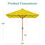 Parasol carré solaire à DEL pour terrasse-131104443