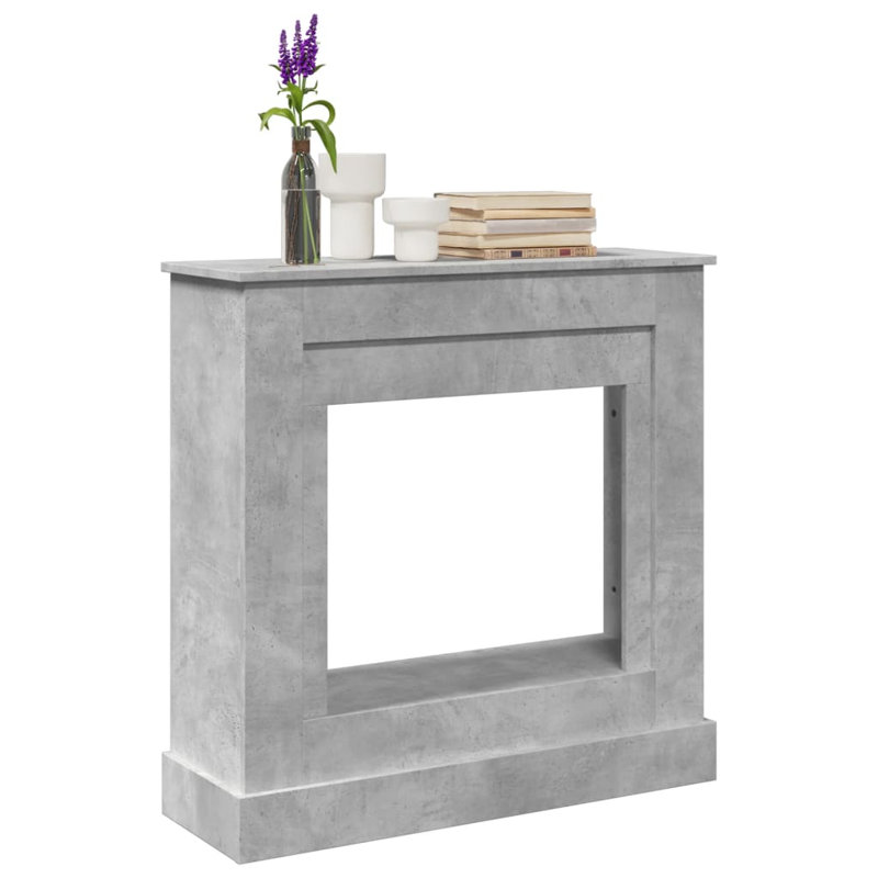 Fireplace Surround 30 Cm Engineered Wood, 90cm H x 90cm W x 30cm D, Concrete Grey