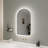 36 Inch Arch LED Front and Backlit Wall Mirror in Satin Gold-1347361000-1347360995