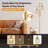68" Dimmable Industrial Floor Lamp With 3 LED Edison Bulbs, Farmhouse Tree Floor Light For Living Room, Bedroom, Office, Birdcage-Shade Design-28843092