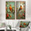 Oiseau Robin dans la ferme, verger I - animaux, art sur toile 2 panneaux