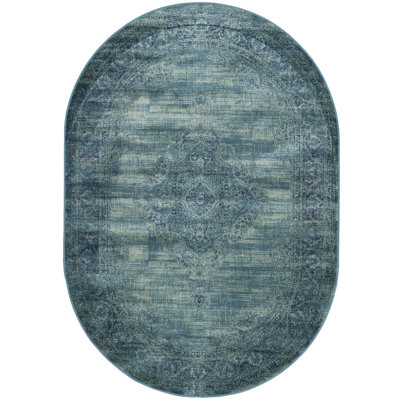 Tapis oriental turquoise / bleu Goodfellow