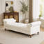 Banquette rembourrée moderne avec accoudoirs et rangement