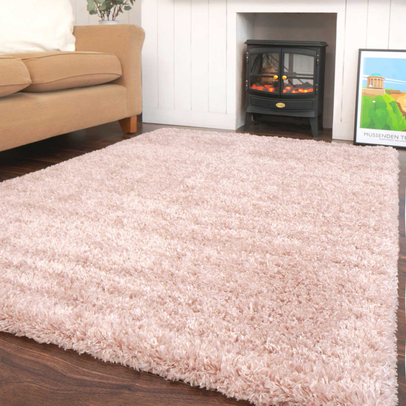 Anastazie Solid Colour Shag Area Rug, Rectangle 60 x 110cm