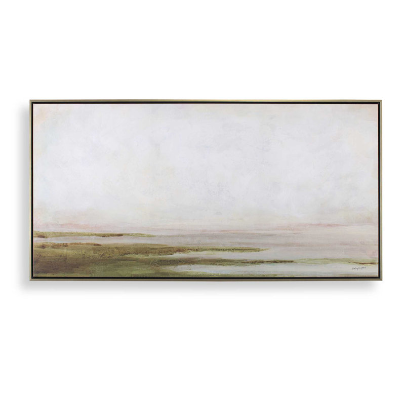 Uttermost Hazy Lake Framed Landscape Art