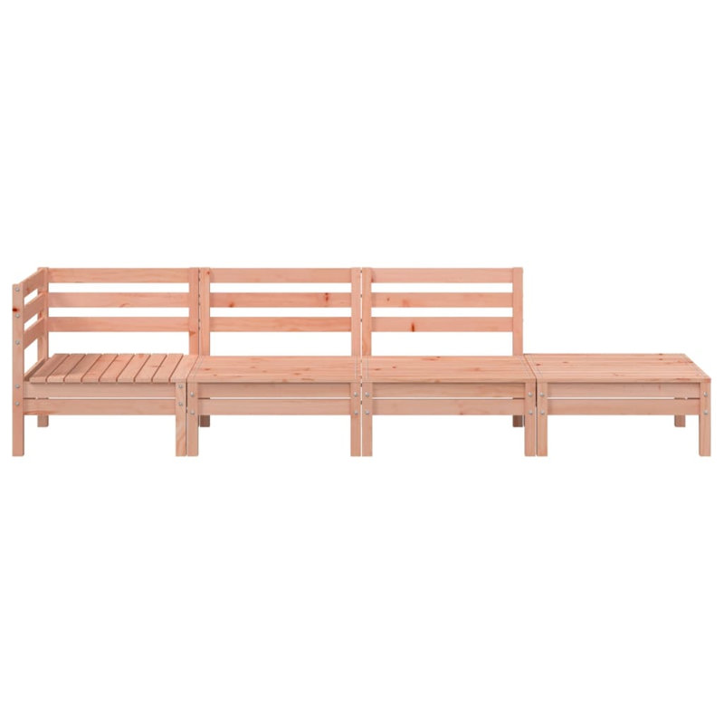 Lucian 254cm Wide Wood Patio Sofa, Brown