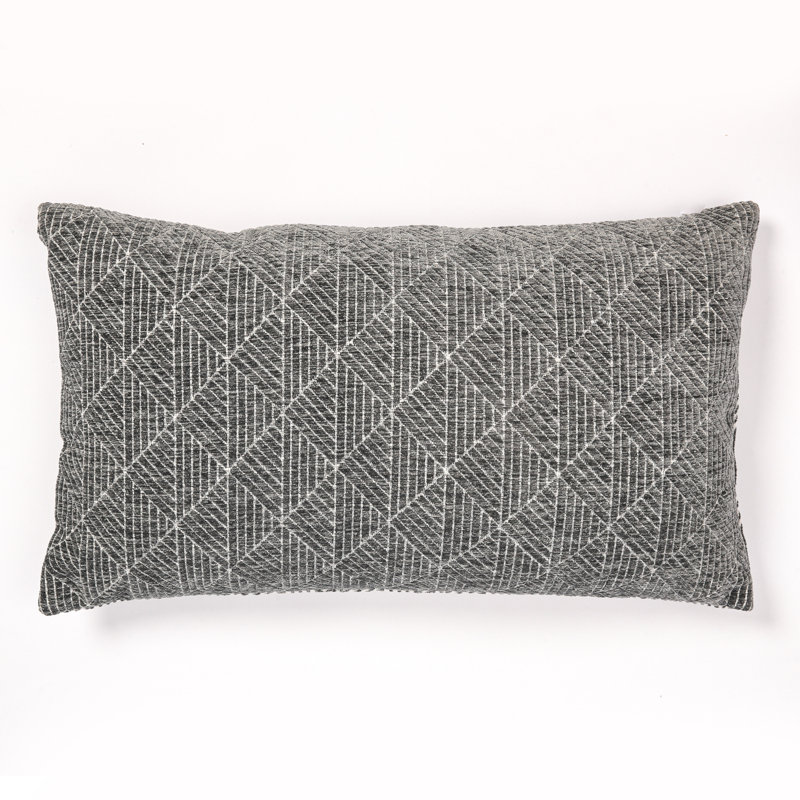 Oreiller réversible Modern Farmhouse, Gris anthracite