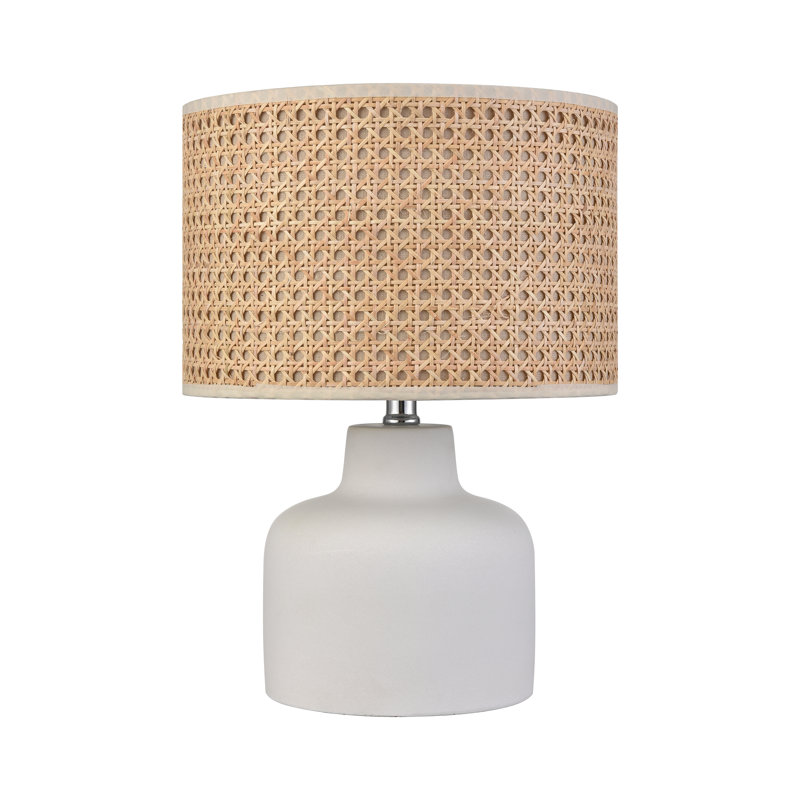 Lampe de table 1 lumière de 17 po de hauteur Rockport - blanc mat