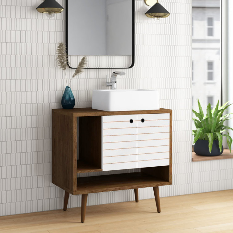 Altom 31.49'' Single Bathroom Vanity with Manufactured Wood Top