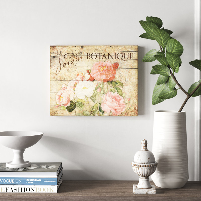 «Vintage Roses», impression sur toile tendue, H 30 po x l 40 po x 1,5 po