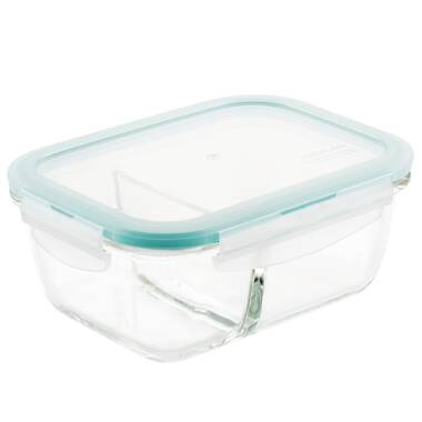 LocknLock Performance 4-Piece Glass Vented Food Storage Containers, 17-Ounce Set, Clear