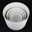 Ensemble de 4 pots de fleurs ronds en plastique blanc, pots décoratifs modernes d'intérieur pour plantes artificielles et petites plantes vertes