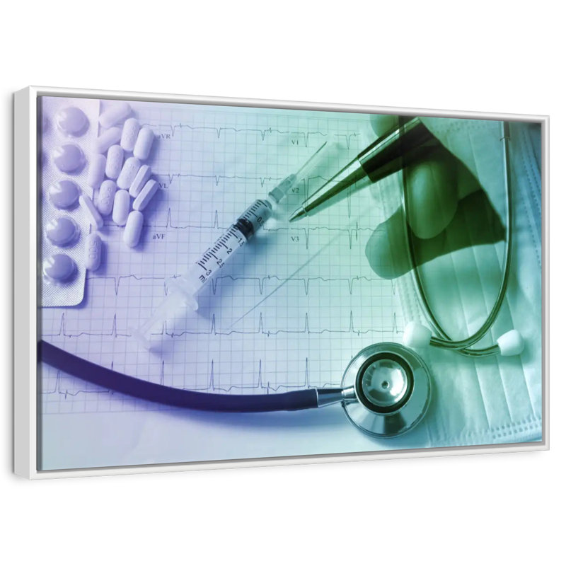 L'assurance médicale médicale, Cadre flottant blanc, 19 po x 13 po