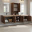 Meuble-lavabo double 84 po avec armoire supérieure, lavabo en céramique et conception sans poignée 84 po-126124084-132947839