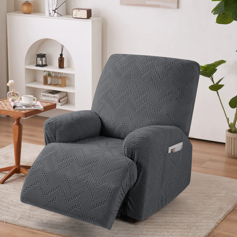 Housse pour fauteuil inclinable 3 pièces Harriet, Gris foncé