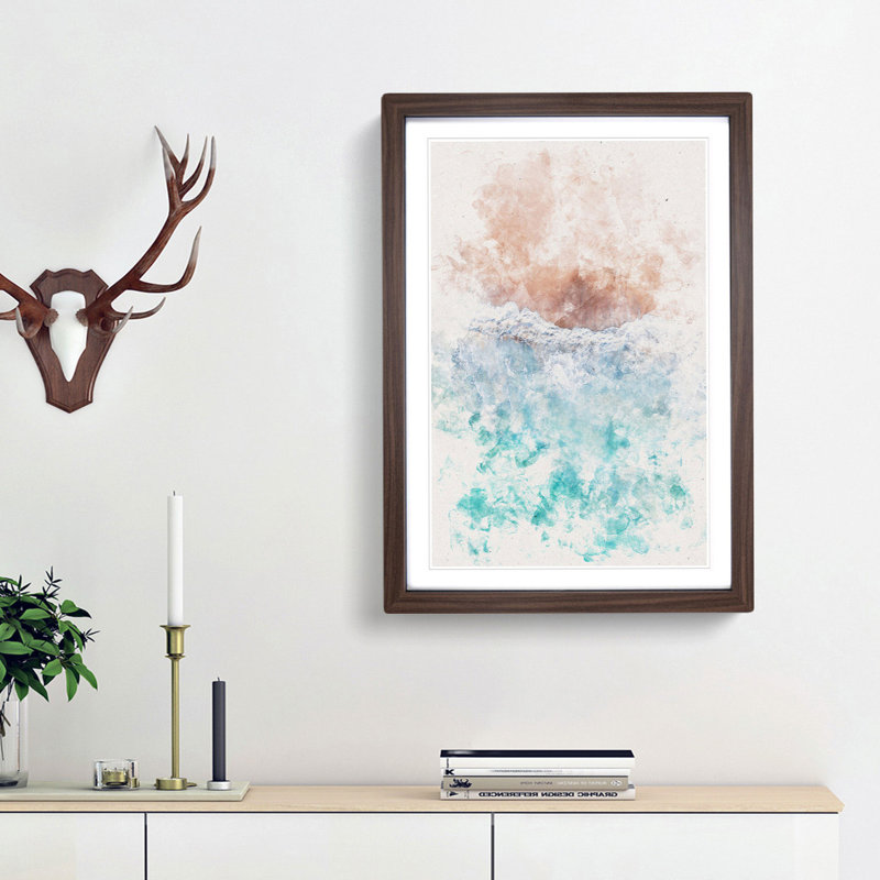 Sandy Beach - Framed Print, Walnut Framed, 63cm H x 45cm W x 2cm D
