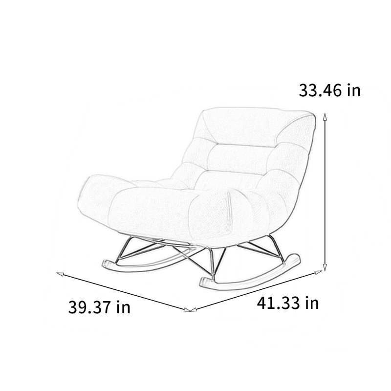Comfortable rocking chair, Yellow