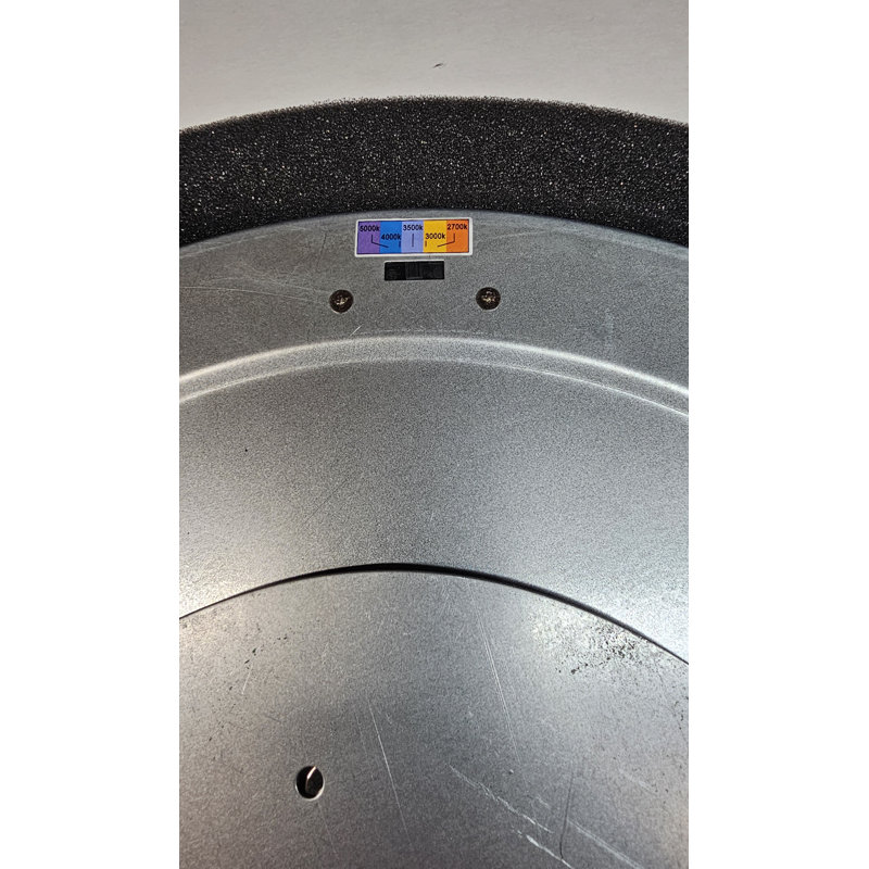 120v Led Round Light 5cct, Bronze, 15" H x 15" W x 1.5" D