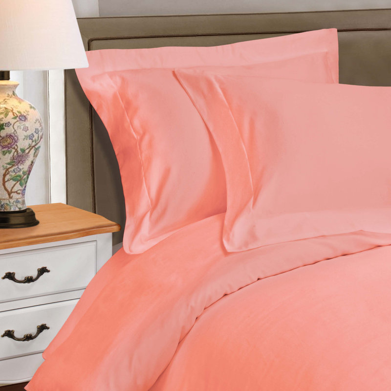 Dusted Rose Egyptian Cotton California King Duvet Cover Set
