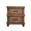 Table de chevet 2 chambres en bois de chêne antique