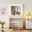 Dressing Table,80X40x140cm Vanity Makeup Set with Stool