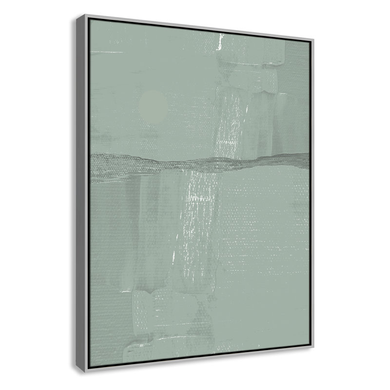 Attica - Toile à cadre flottant, H 41,5 po x l 31,5 po x P 2 po, Argent