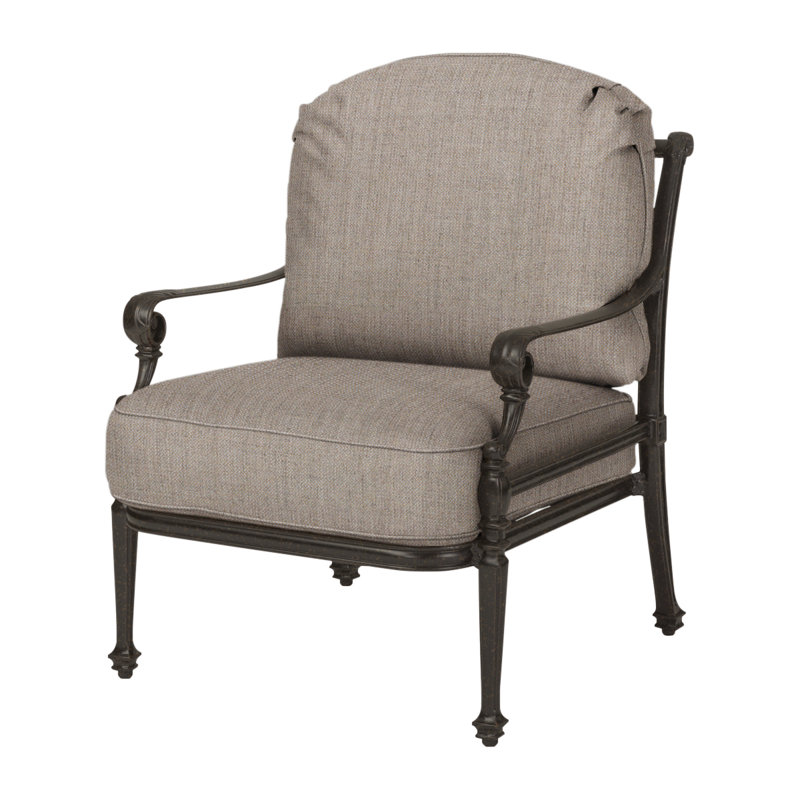 Grand Terrace Cushion Lounge Chair, Cast Ash Sunbrella® Plainweave, Desert Bronze