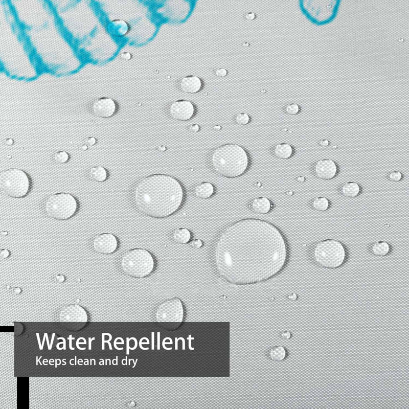 Rideau de douche imperméable à l'eau avec 12 crochets, L 72 po x l 84 po