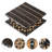 27Pcs Black Walnut Color Solid Pine Wood Interlocking Patio Deck Tiles