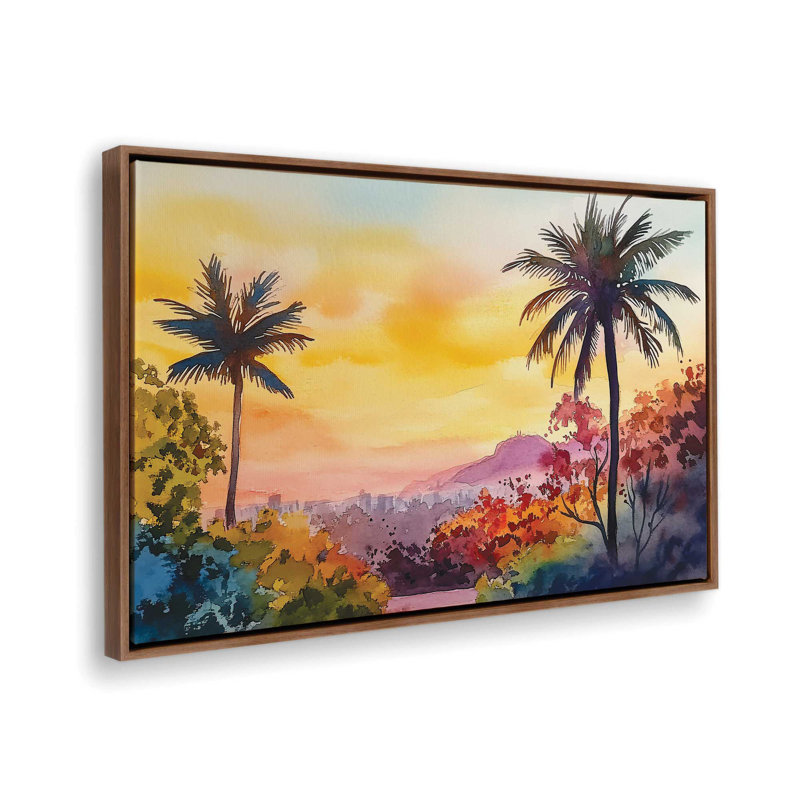 Coucher de soleil sur les collines, H 12,75 po x l 18,75 po