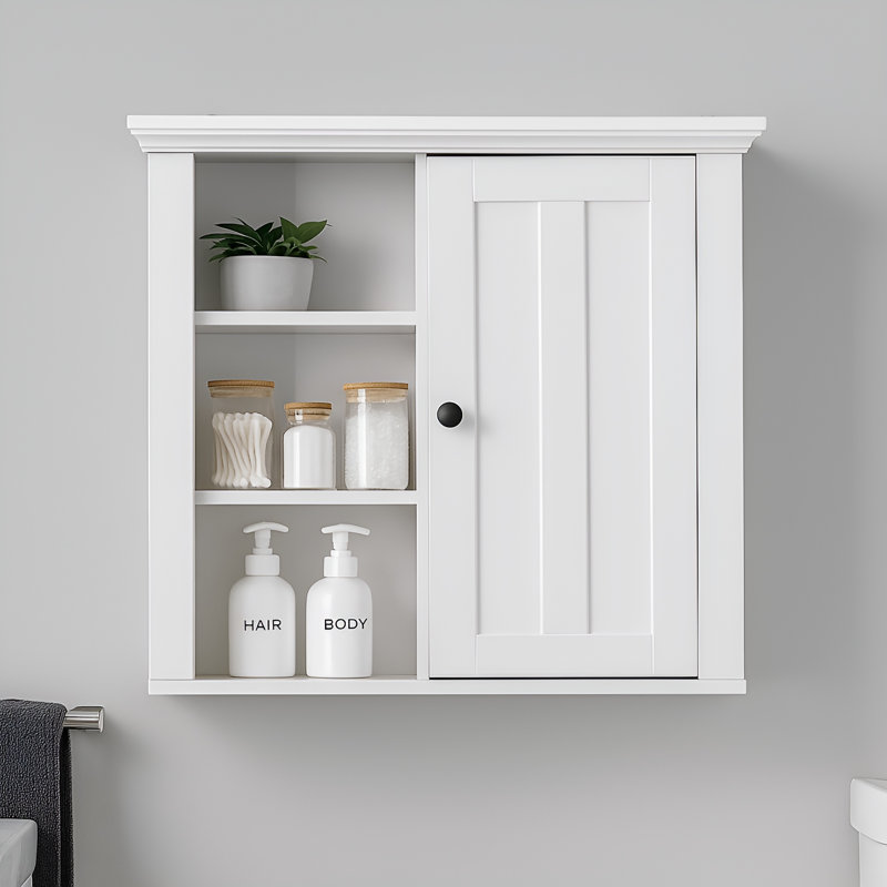 Armoire de rangement murale à pharmacie au-dessus de la toilette