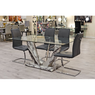 Eunice Glass Dining Set