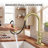 Pull Down Single Handle Kitchen Faucet With Deck Plate, Handles and Supply Lines-86502925