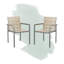 Chaise de patio empilable Vicente