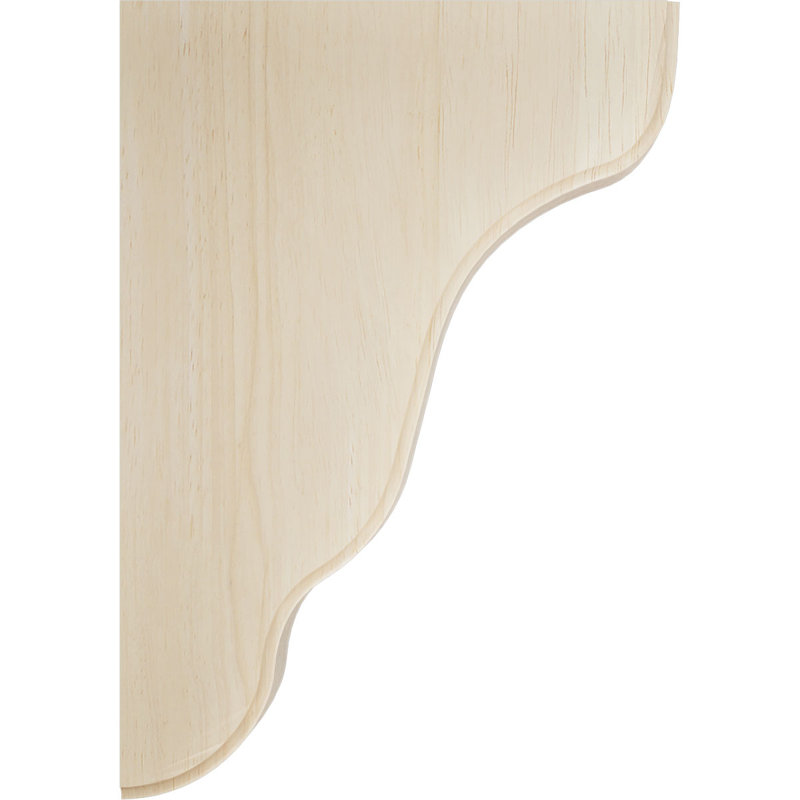 Support en bois Plymouth, Hévéa, H 7,5 po x l 1,75 po x P 5,25 po