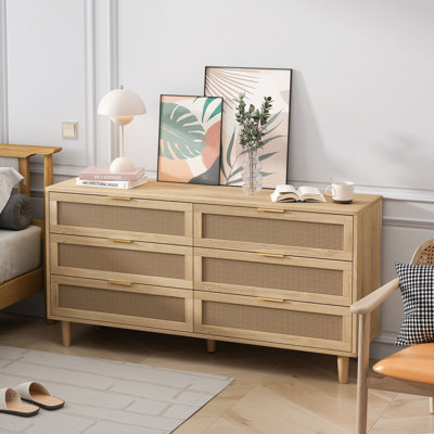 Armoire à tiroir en rotin 59,06 po