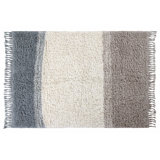 Free Your Soul Wool Striped Area Rug in White/Gray