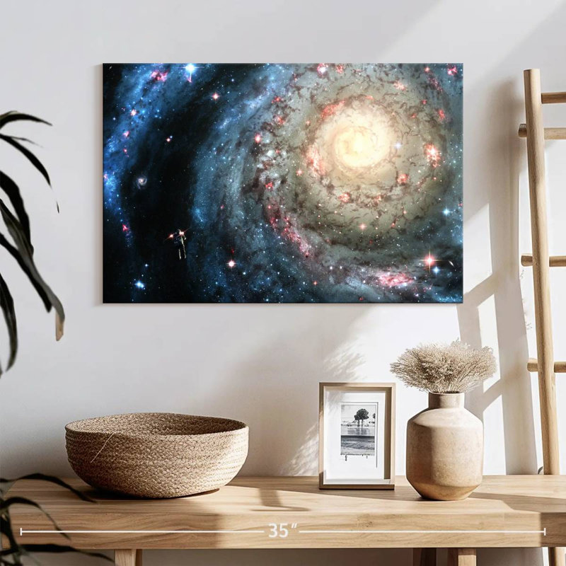 Oberle Astronaut And Galaxy, 16" H x 24" W