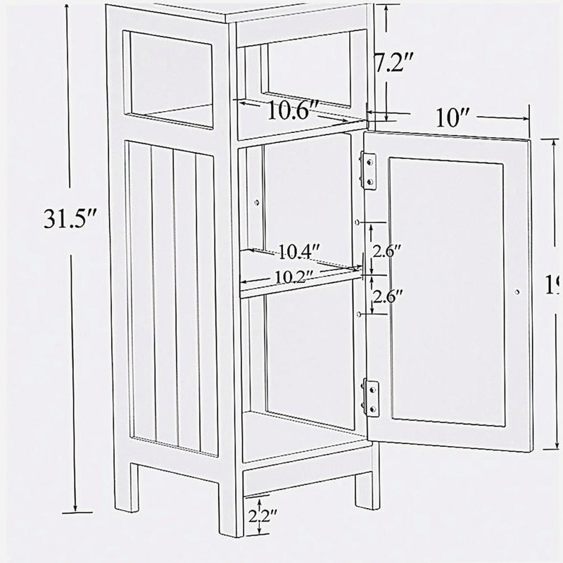 Bathroom single door cabinet