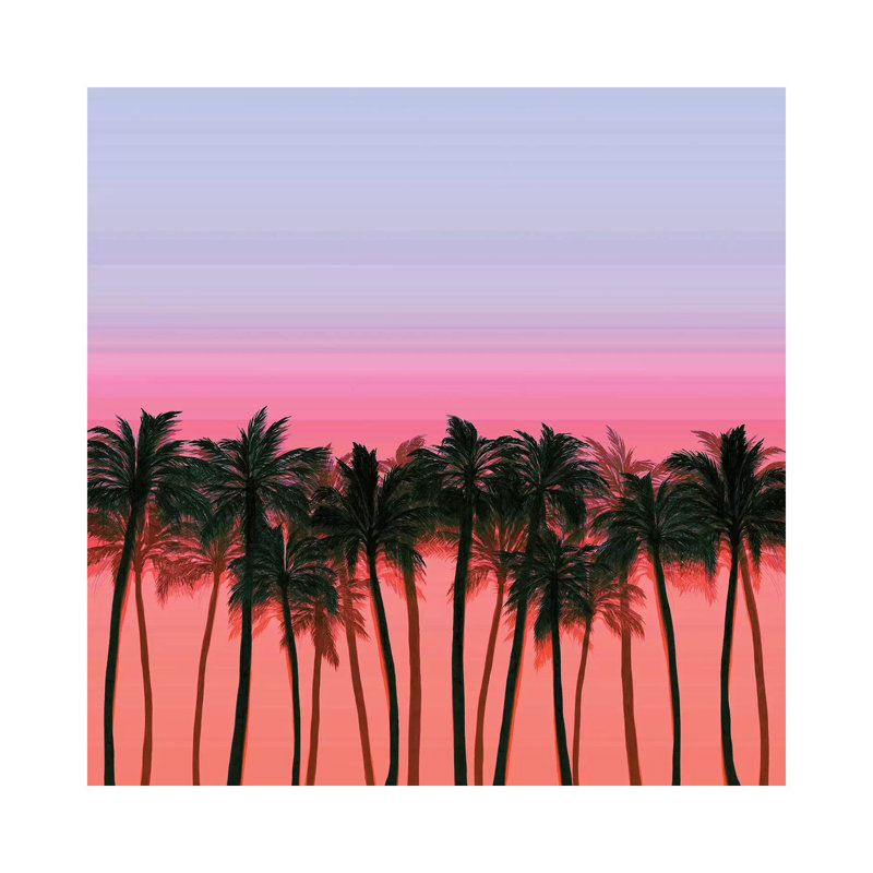 Beach Palms II Bold by Julia Di Sano - 1 Piece Wrapped Canvas Wall Art, 30.48 cm H x 30.48 cm W