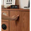 Armoire d'appoint avec tiroir et porte en verre noir