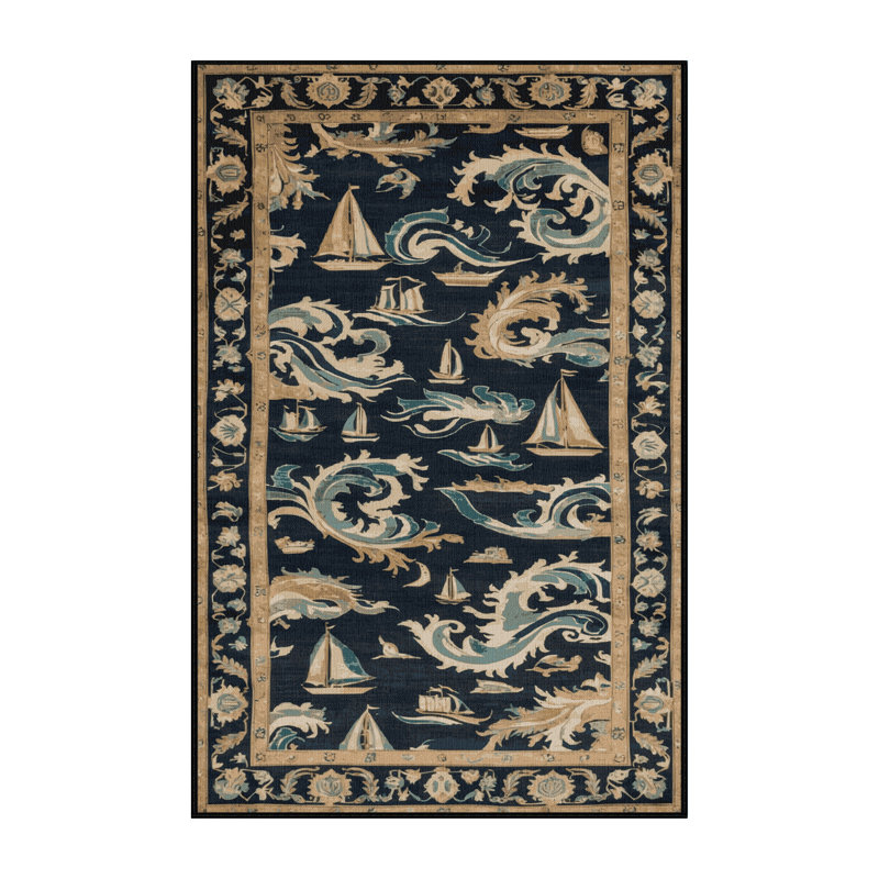 Tapis persan gris lavable à la machine, Rectangle 8 pi x 12 pi