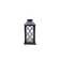 Black Tudor Solar Powered Lantern with LED Candle