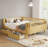 Wood Platform Bed with Ample Storage,Safety Rails-298855496-298855494