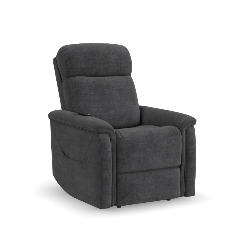 Fauteuil inclinable électrique Laken avec appui-tête, soutien lombaire, chaleur et massage, Shadow Polyester