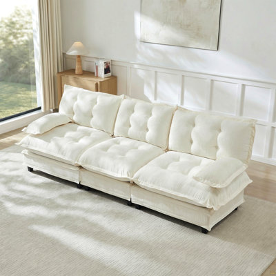 Canapé 107 po à 3 places Cloud, canapé modulaire modulaire, canapé moderne à assise profonde