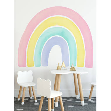 Pastel Rainbow Decal With Personalized Name Rainbow Wall 