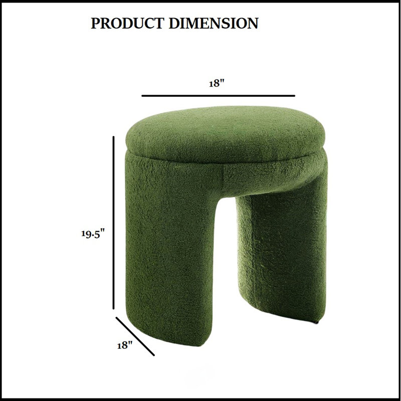 Tabouret décoratif rond 1Pc, Vert