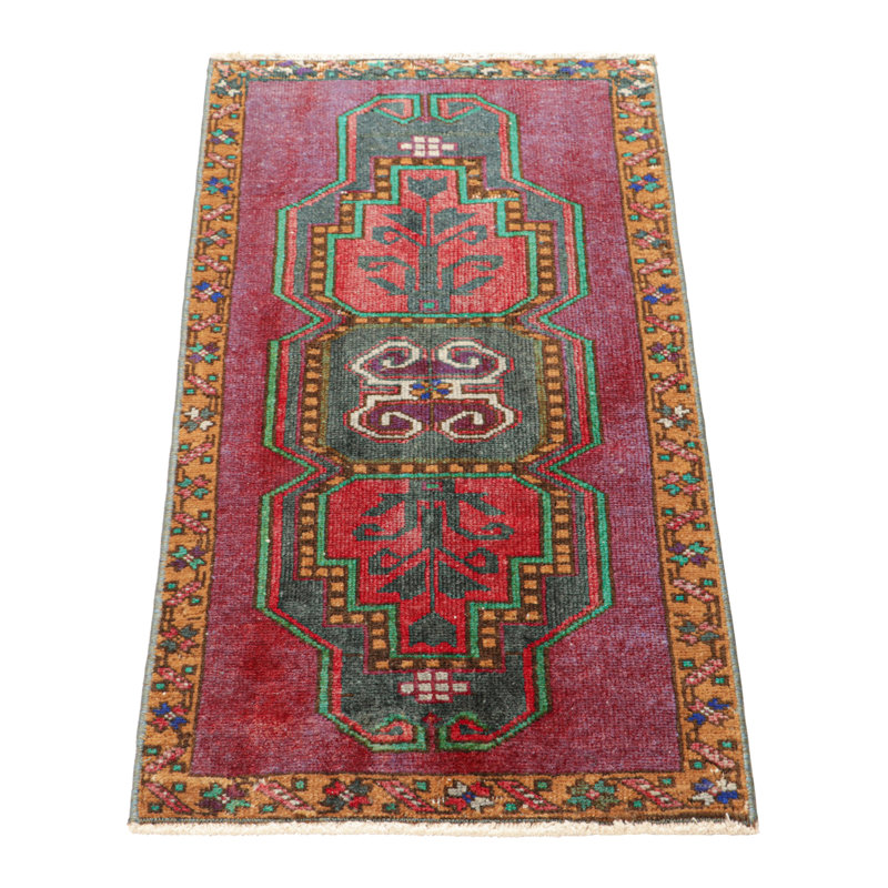 One-of-a-Kind 1'8" X 3'1" Hand Knotted Area Rug